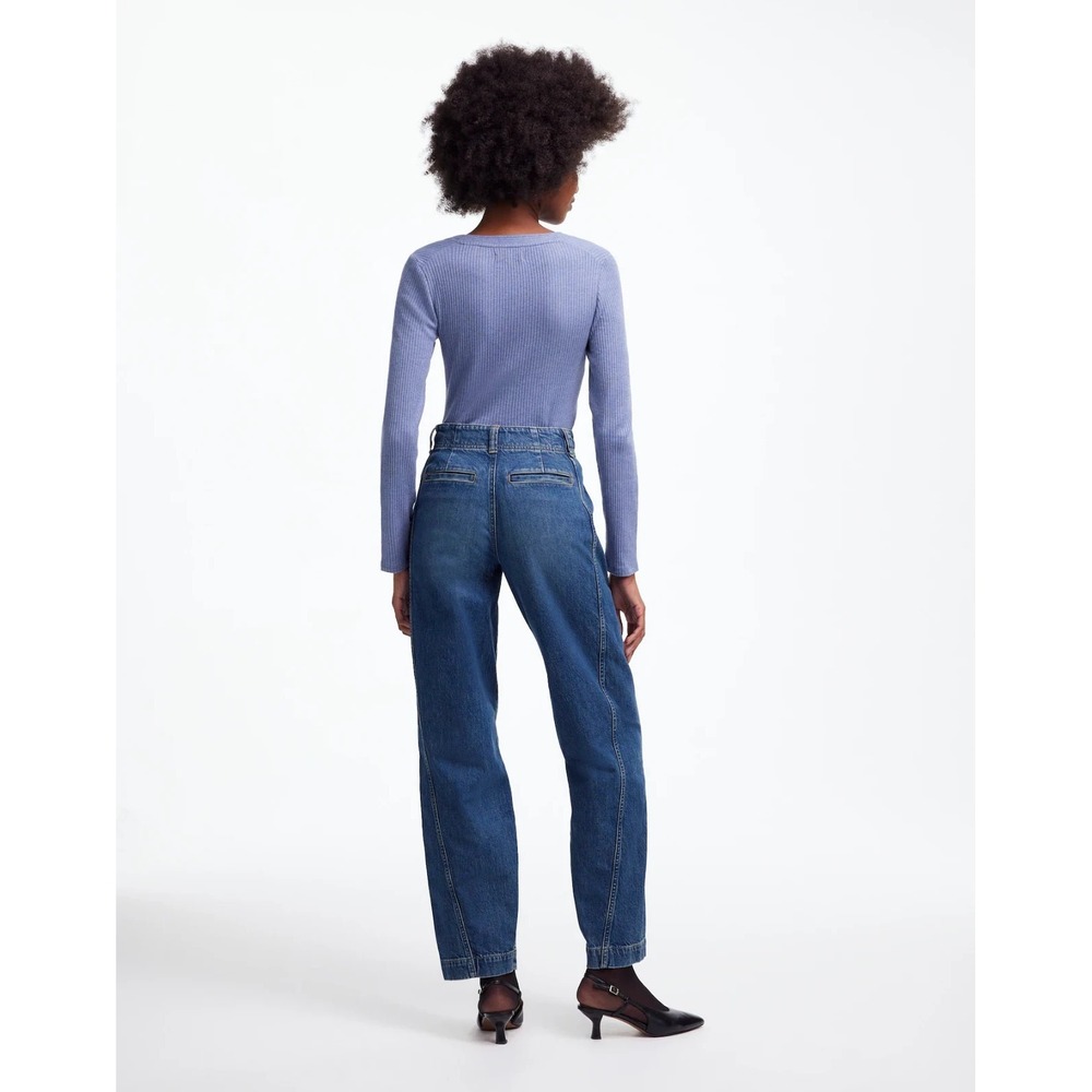 Madewell Tapered Denim Trousers Jeans Womens 24 Concho Wash NS931 - Picture 5 of 9